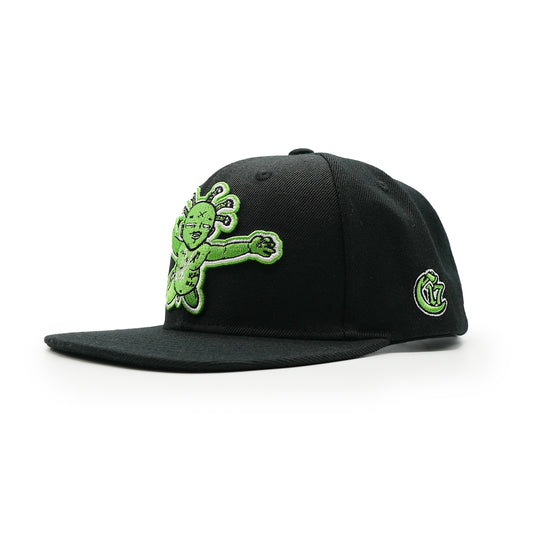 Elements Snapback - Gutterwater - Black w/ Green Logo