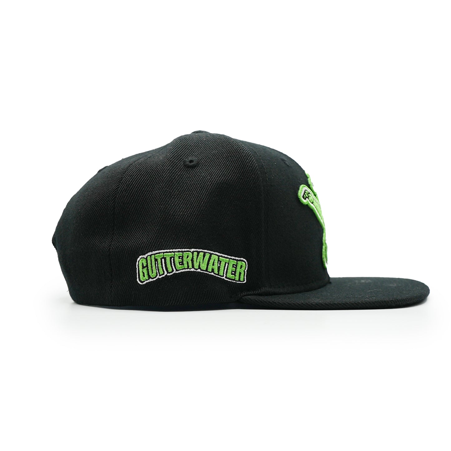 Elements Snapback - Gutterwater - Black w/ Green Logo