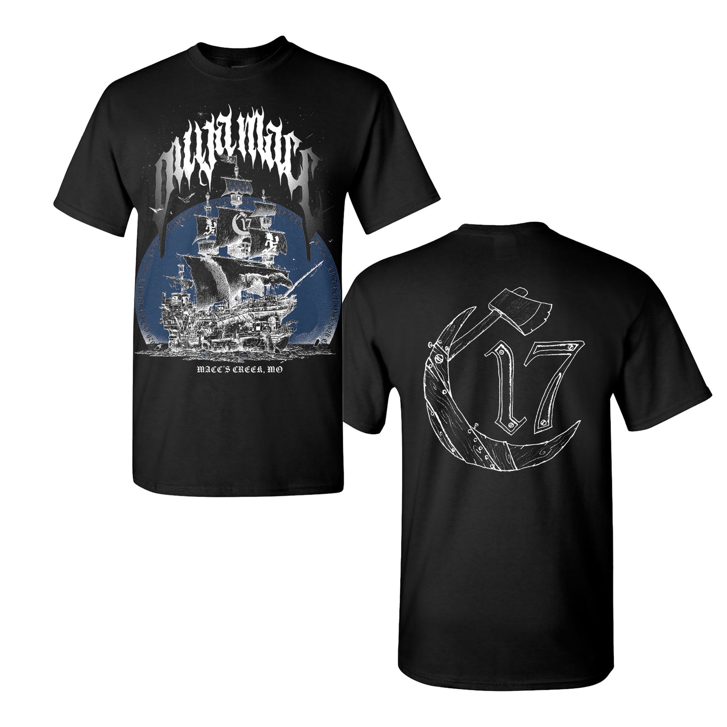 Ouija Macc - Macc's Creek Pirate Ship - Blue - Tee