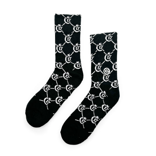 Chapter 17 - Official socks - Gen 3 All Over Monogram - Black & White