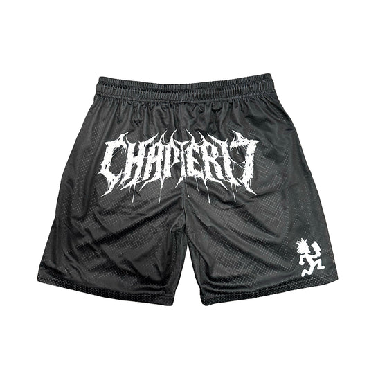 C17 - Metal Text - 9 inch inseam Long Shorts
