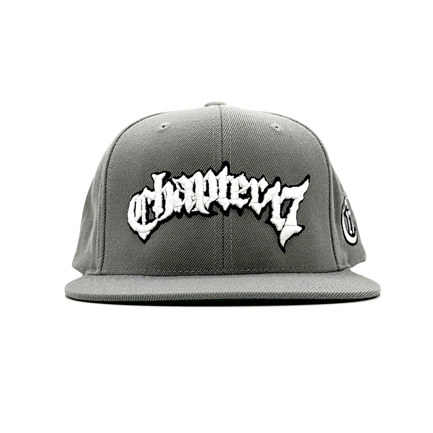 Chapter 17 text logo - Snapback - 2023 - Grey