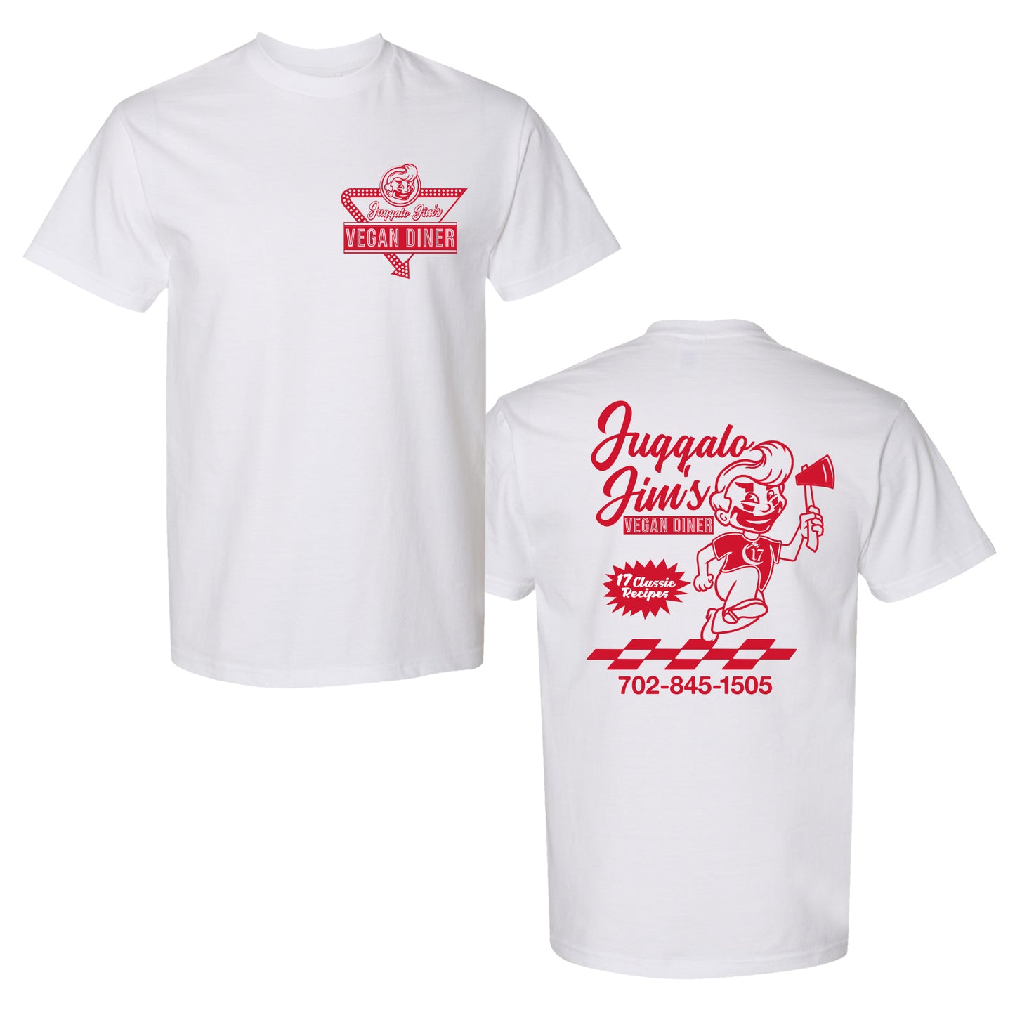Juggalo Jim's Vegan Diner - Short sleeve - White