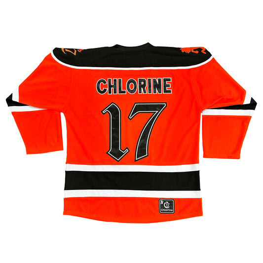 Chlorine Keep out of Eyes - Hockey Jersey - High Vis Orange