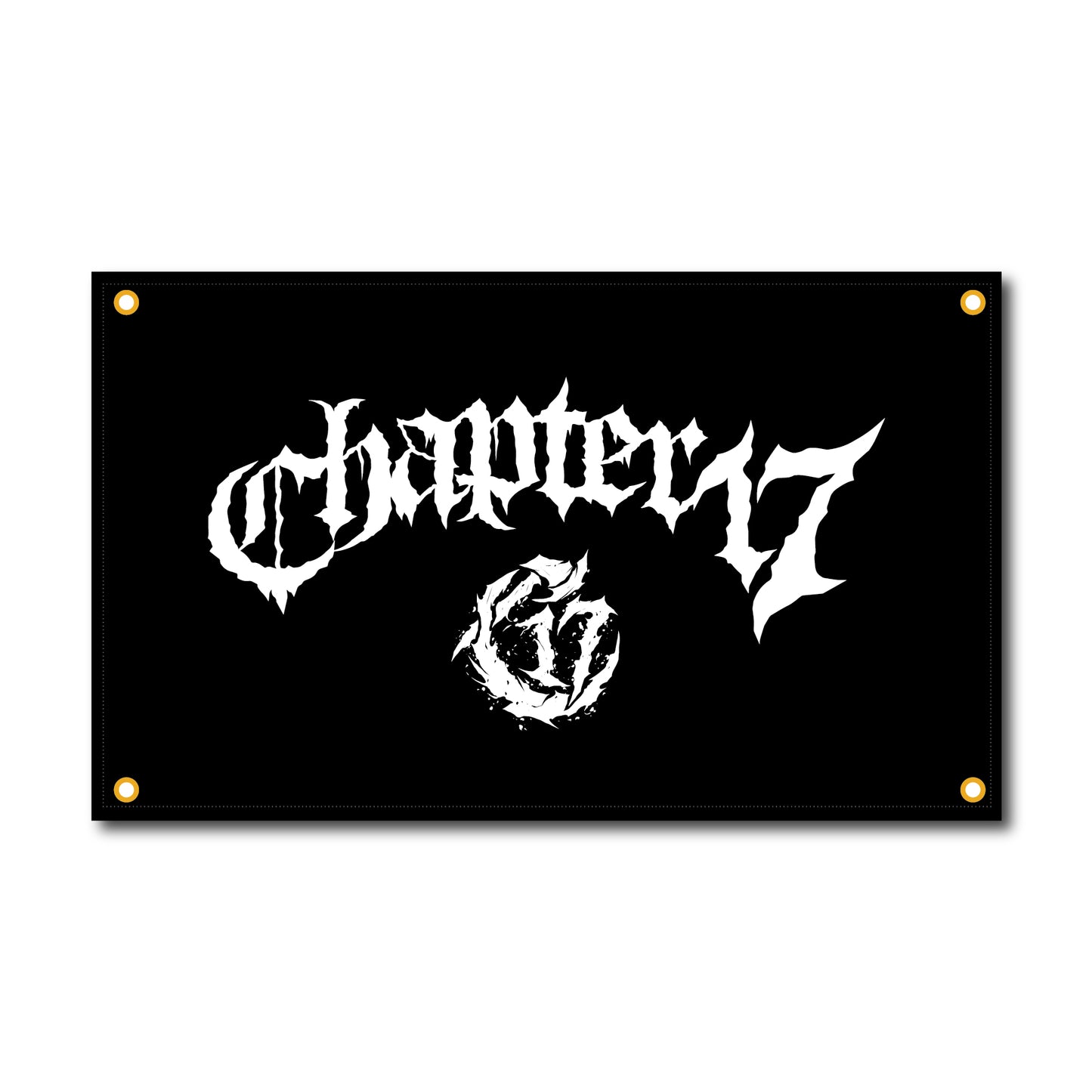 Chapter 17 - Text logo - 5' x 3' Black Flag