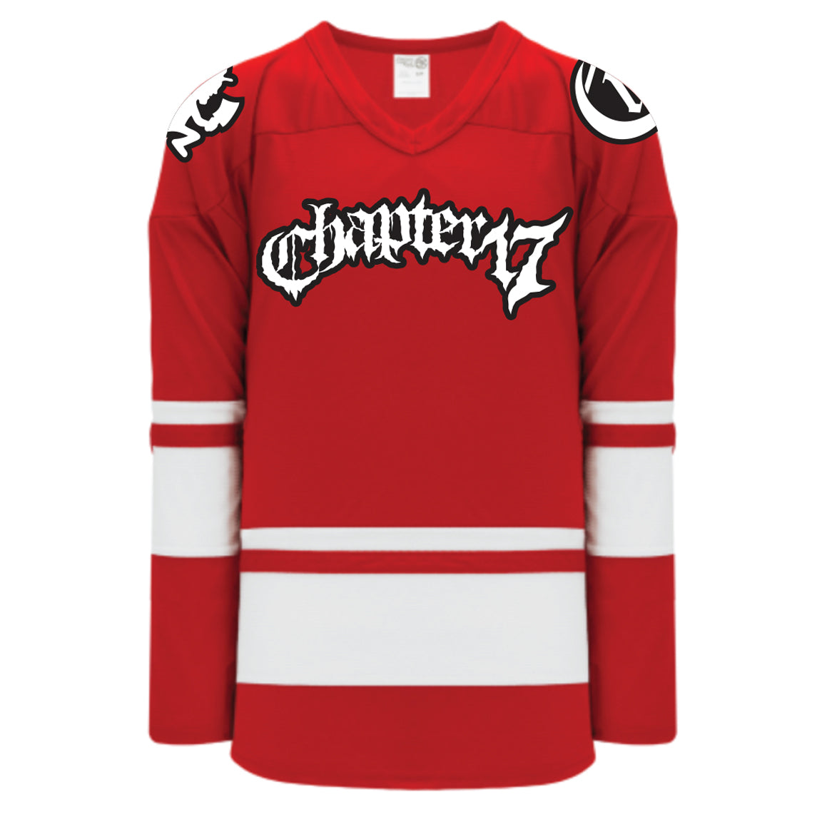 Official Chapter 17 Hockey Jersey - Red - 2023 Text logo