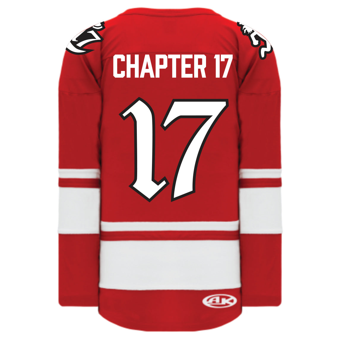Official Chapter 17 Hockey Jersey - Red - 2023 Text logo