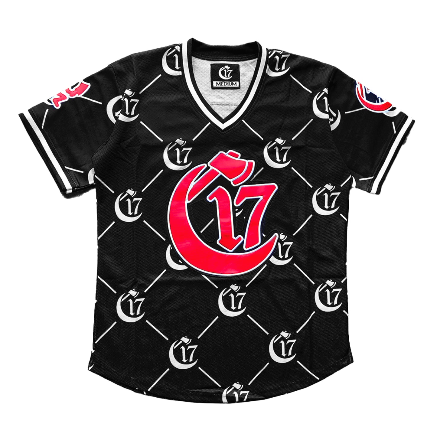 Chapter 17 - all-over monogram - Baseball V-Neck Jersey