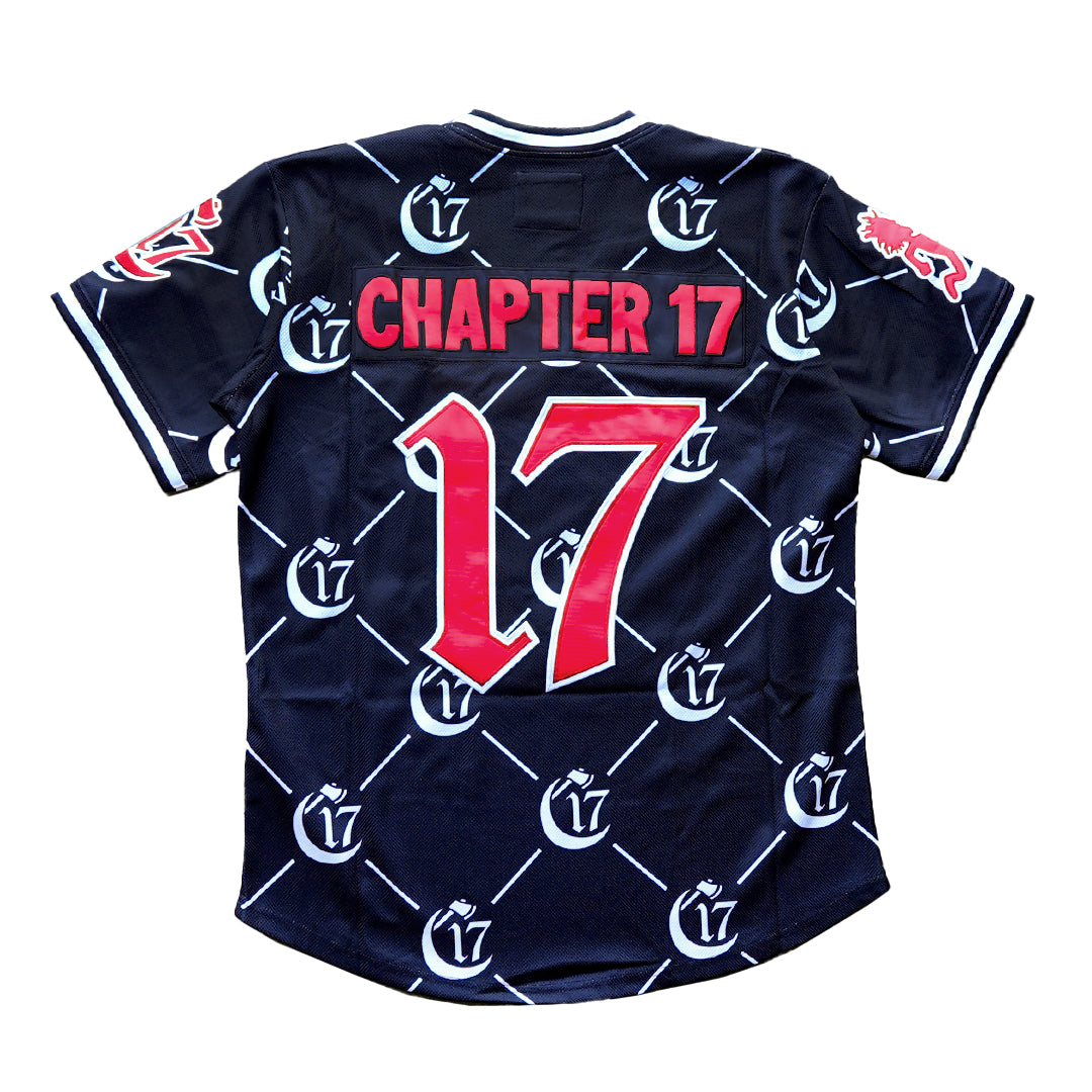 Chapter 17 - all-over monogram - Baseball V-Neck Jersey