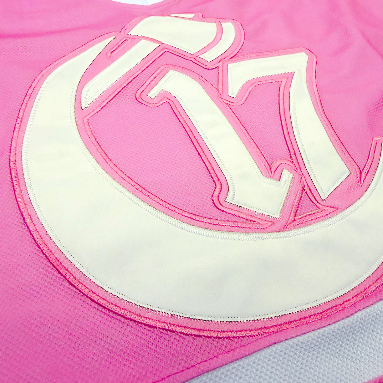 C17 Hockey Jersey - Pink & White