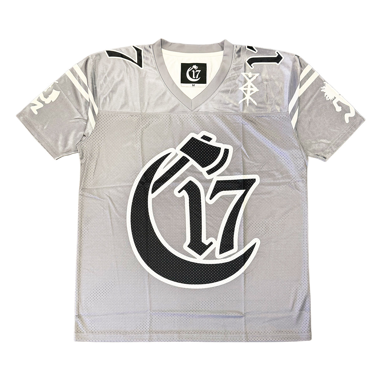 Chapter 17 Mesh Throwback Football Jersey - Gray