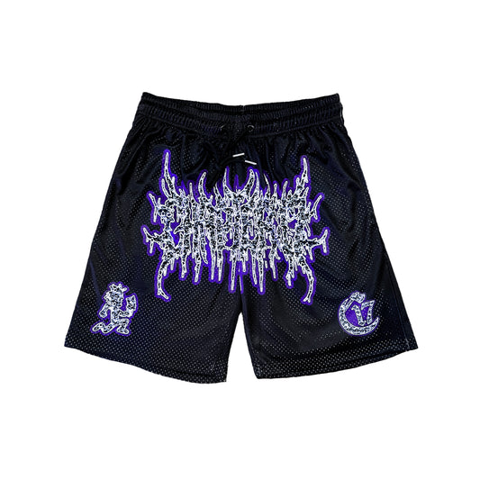 Pyramid of Skulls - Shorts - Purp Skulls