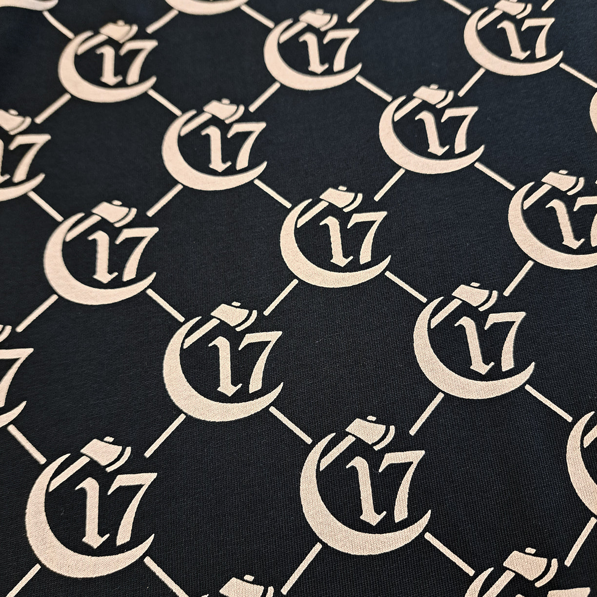C17 Monogram Luxe Tee - Black and Bone