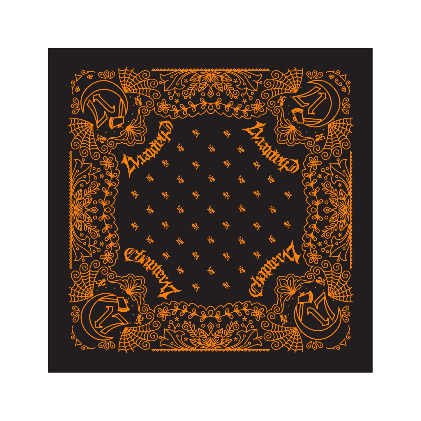 C17 - Bandana - Black and Orange