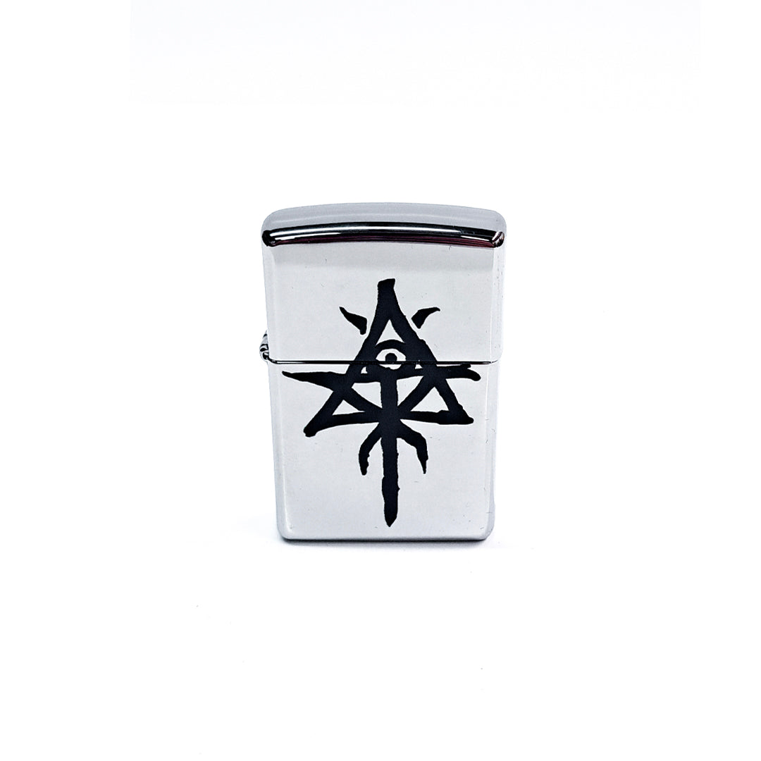 Zippo Lighter - Pyramid of Skulls - Chrome