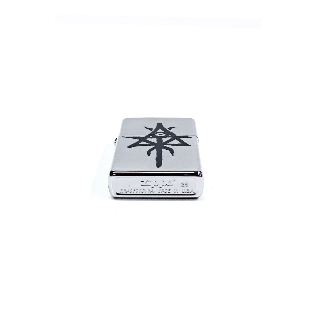Zippo Lighter - Pyramid of Skulls - Chrome