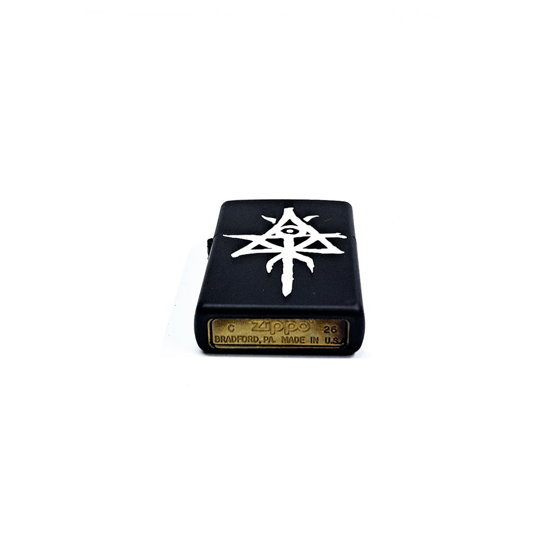 Zippo Lighter - Pyramid of Skulls - Matte Black