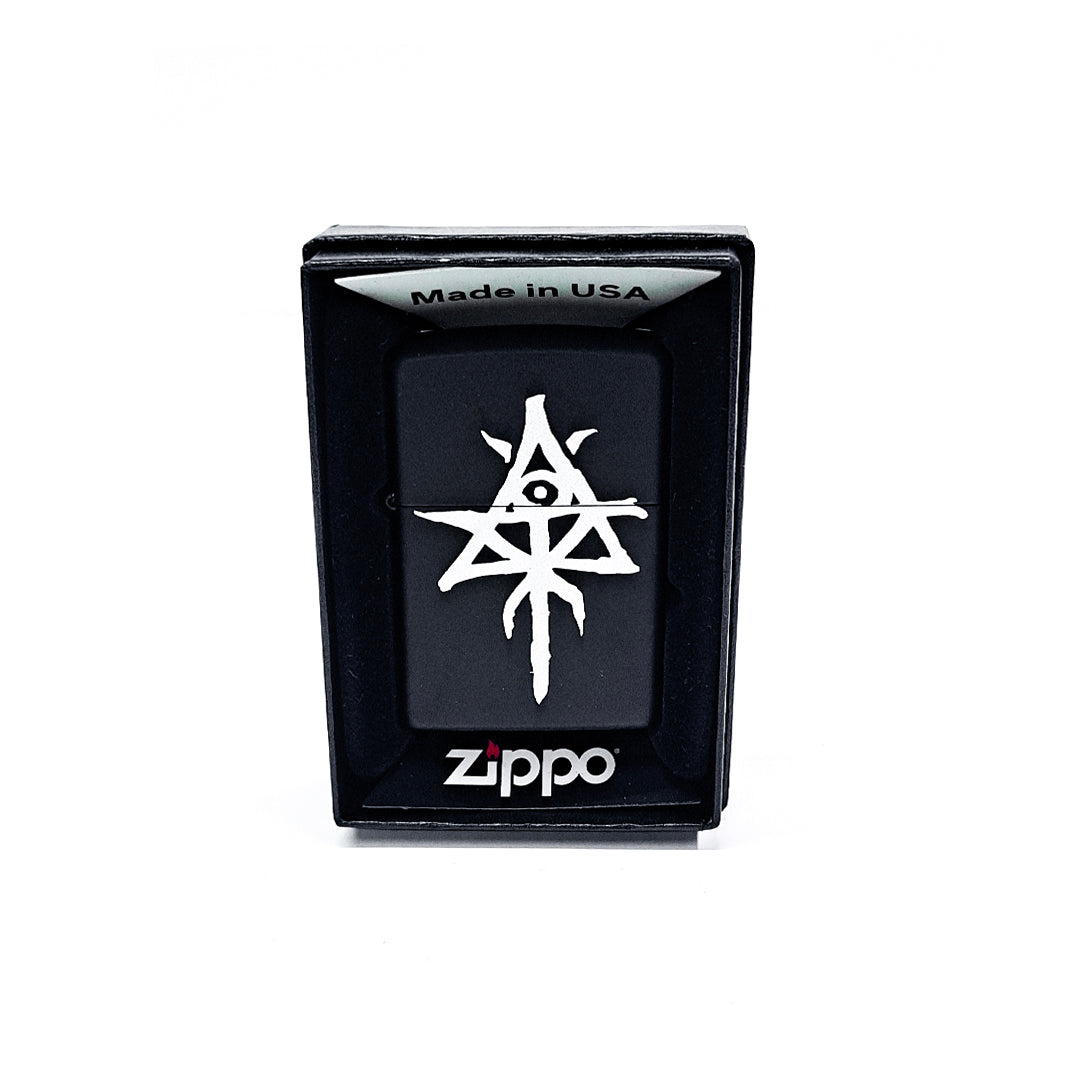Zippo Lighter - Pyramid of Skulls - Matte Black