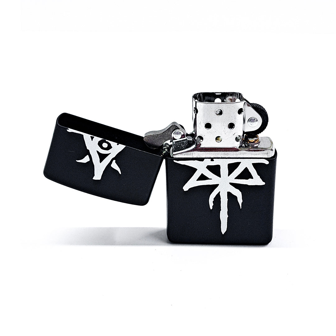 Zippo Lighter - Pyramid of Skulls - Matte Black