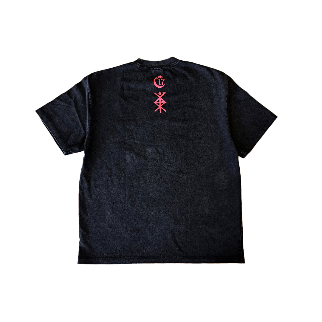 Sacred Select Temple of Ash Distressed Box Tee - Vintage Black