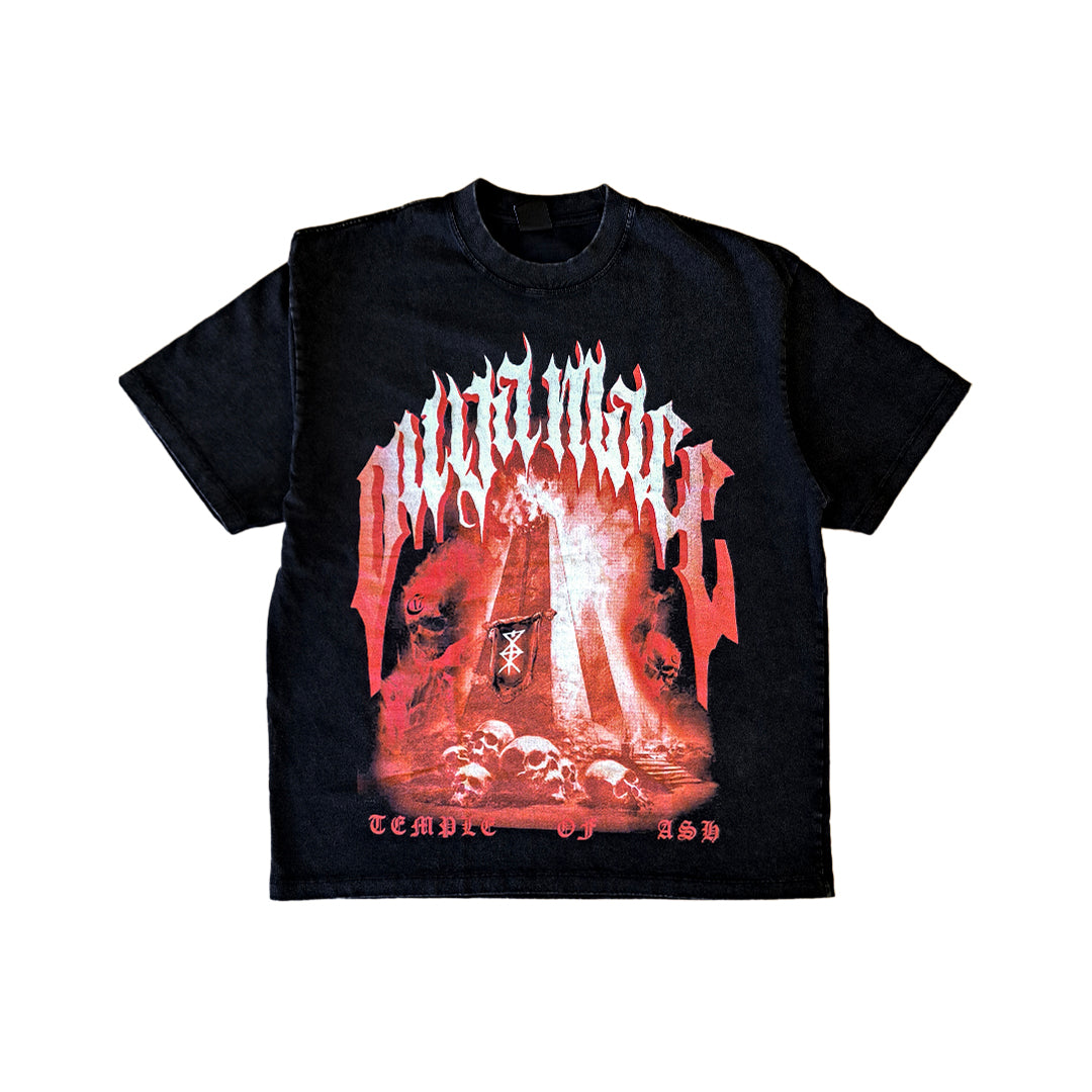 Sacred Select Temple of Ash Distressed Box Tee - Vintage Black