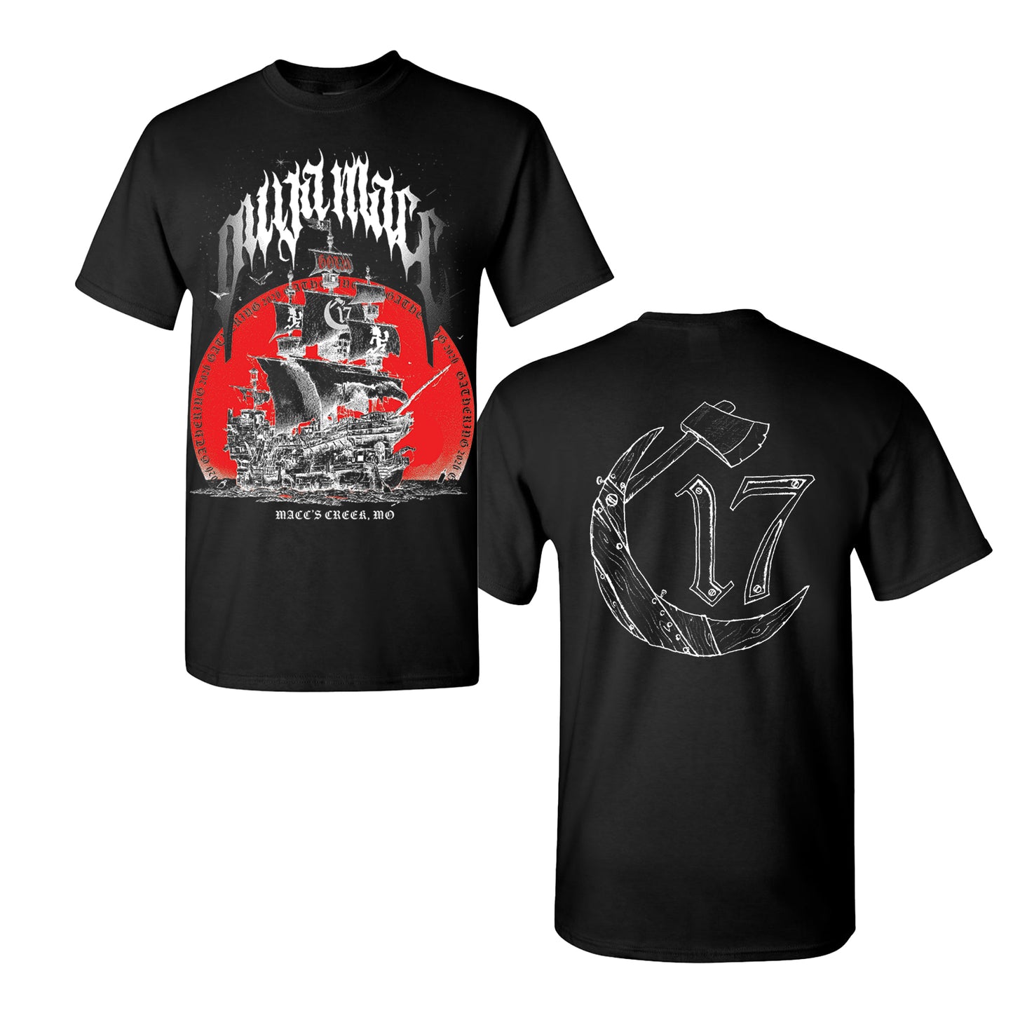 Ouija Macc - Macc's Creek Pirate Ship - Red - Tee