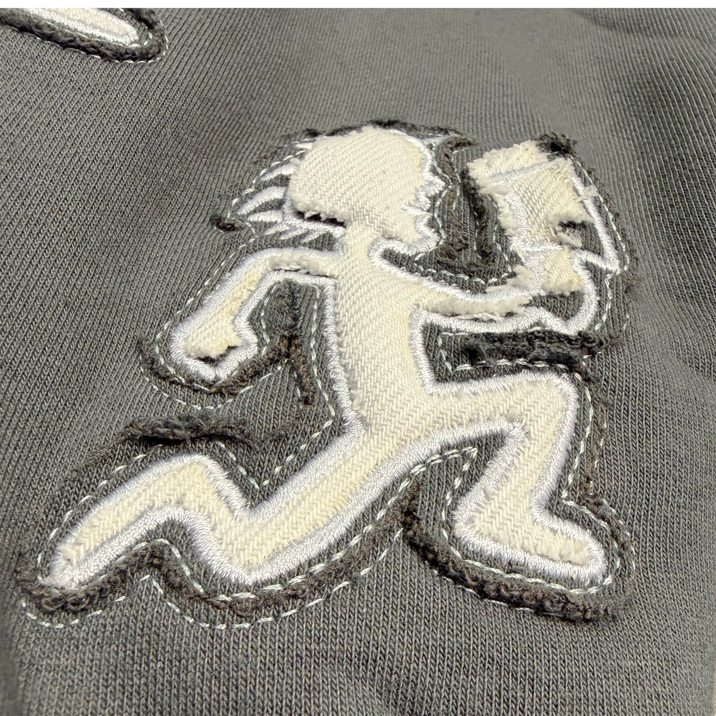 Luxury Worn & Torn Patchwork Hoodie - Grey