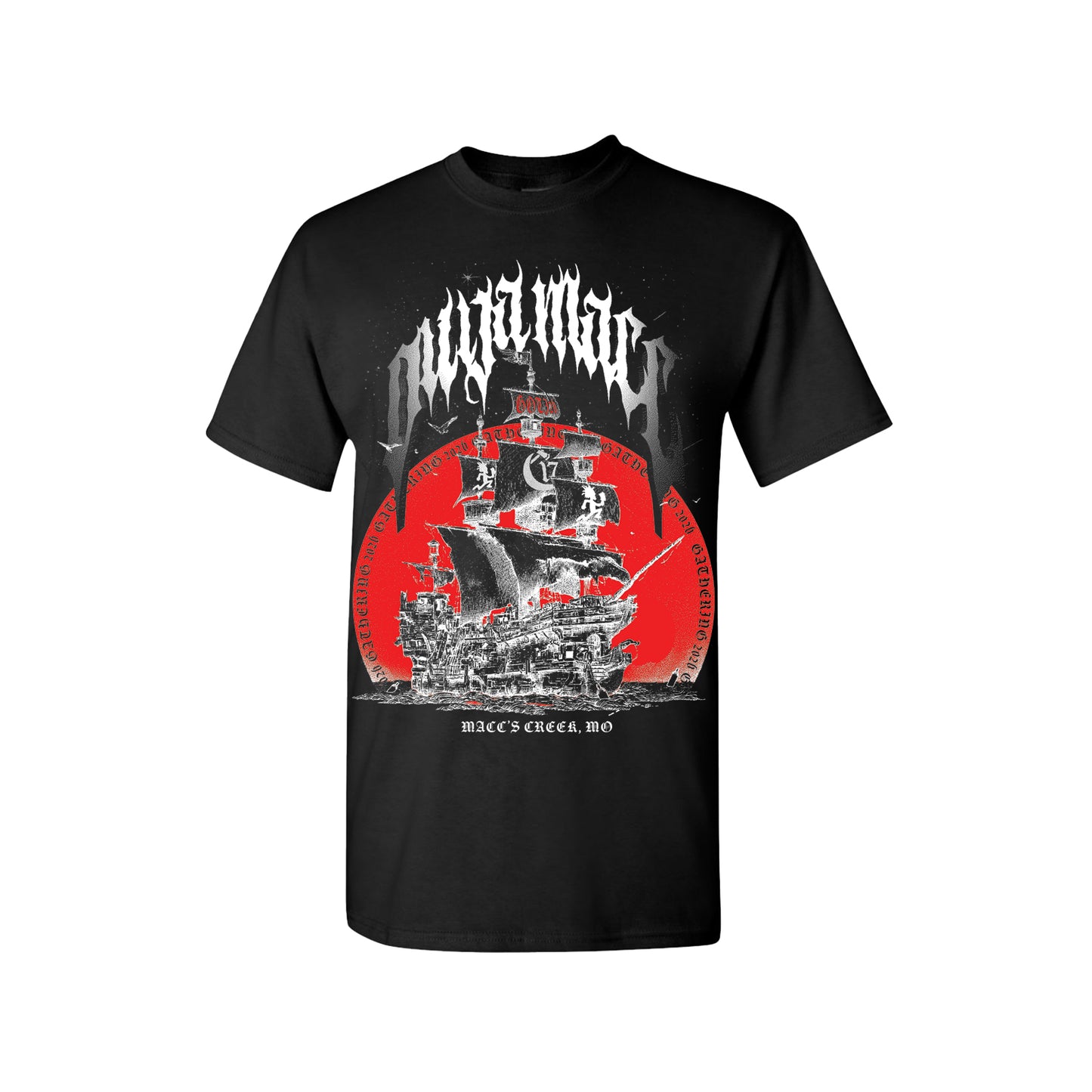 Ouija Macc - Macc's Creek Pirate Ship - Red - Tee