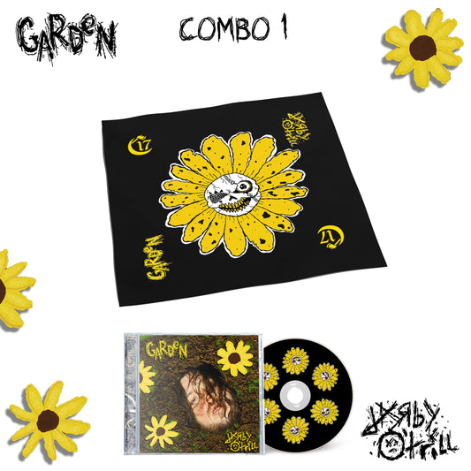 COMBO 1 - Bandana + CD - DARBY O'TRILL - GARDEN [PRE-ORDER]