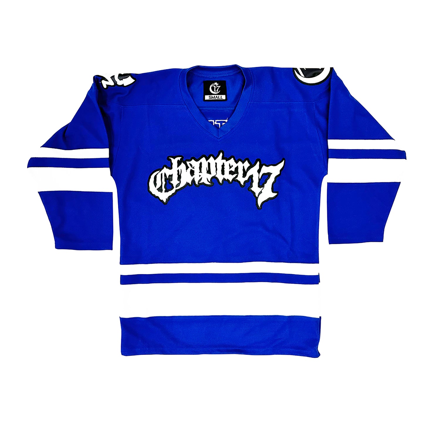 Official Chapter 17 Hockey Jersey - Blue - 2023 Text logo