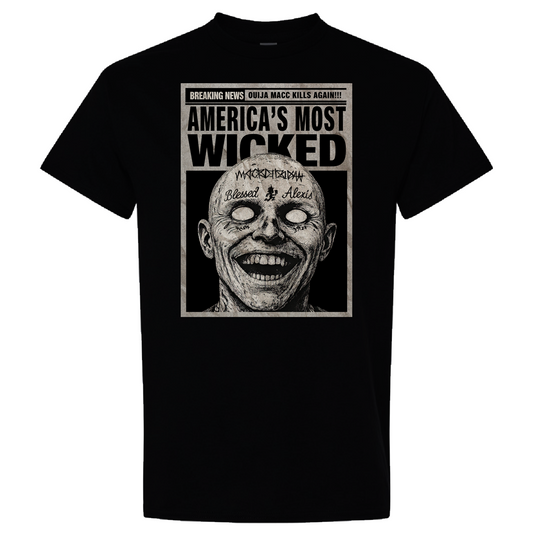 America's Most Wicked - Breaking News - Black Tee [Pre-Order]