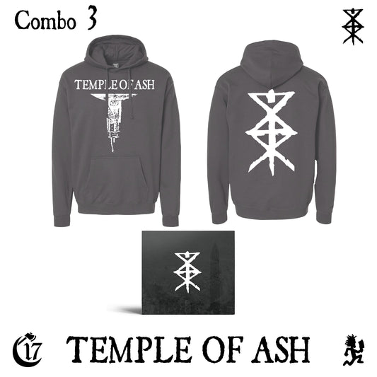 Combo 3 - Hoodie + CD - TEMPLE OF ASH [PRE-ORDER]