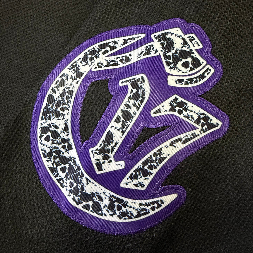 Pyramid of Skulls- Football Jersey - Purple and Black