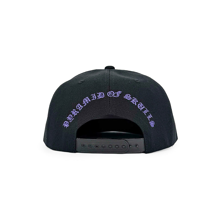 Pyramid of Skulls - Snapback - Black and Purple