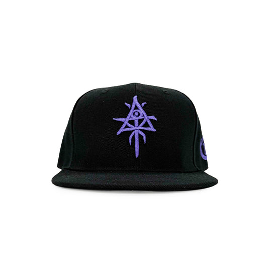 Pyramid of Skulls - Snapback - Black and Purple