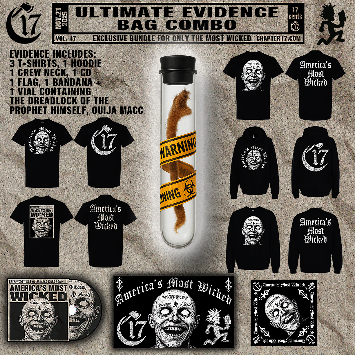 America's Most Wicked - ULTIMATE EVIDENCE BAG COMBO [Pre-Order]