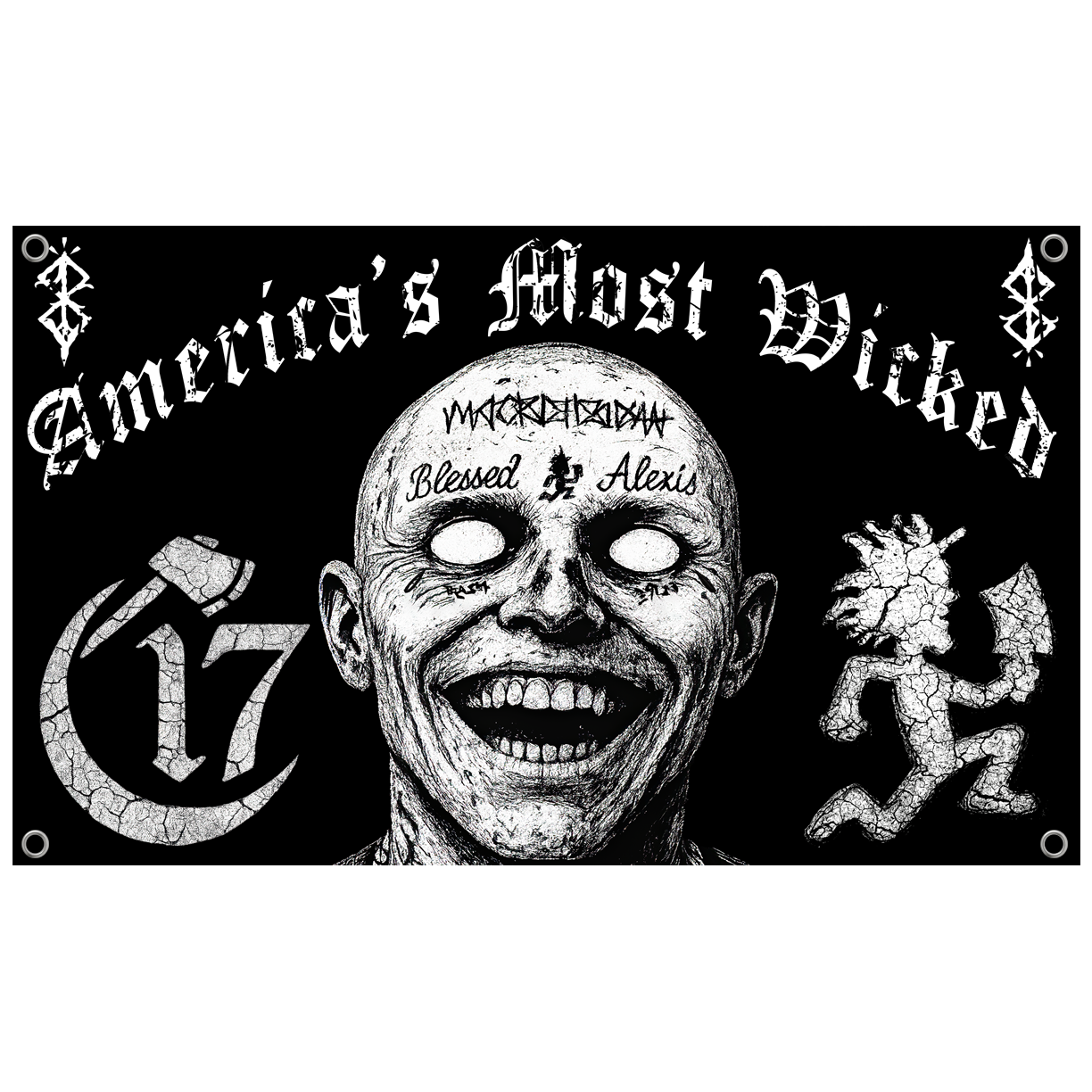 America's Most Wicked - AMW 5' x 3' Flag [Pre-Order]